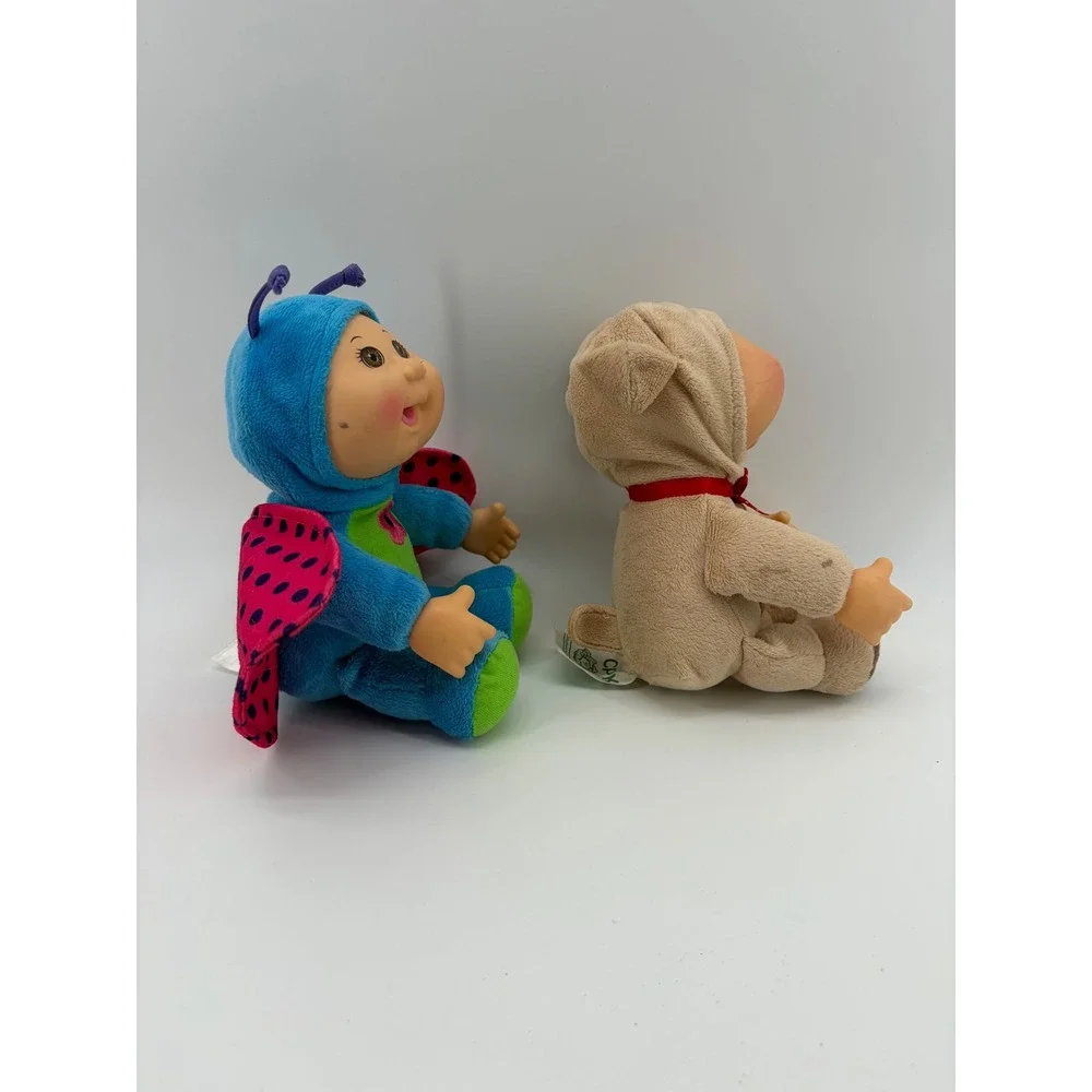 Cabbage Patch Kids Cuties Plush Dolls Kids Blue Butterfly Tan Puppy Set